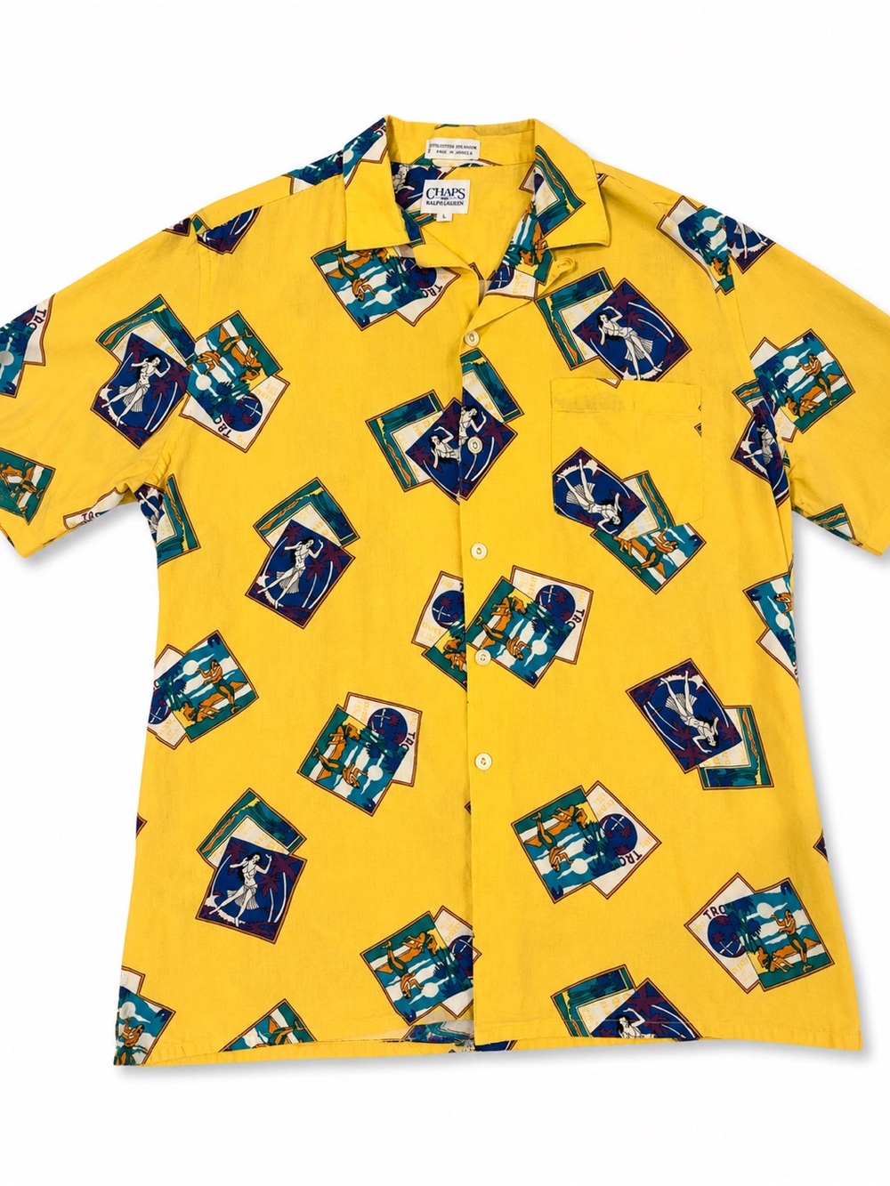 🌴 Vintage CHAPS Ralph Lauren Hawaiian Camp Shirt